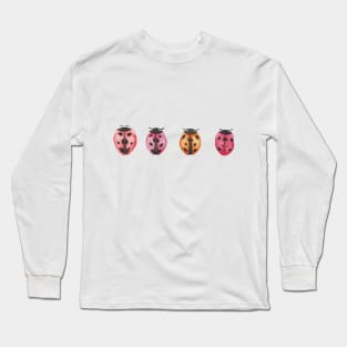 Ladybug watercolor pattern Long Sleeve T-Shirt